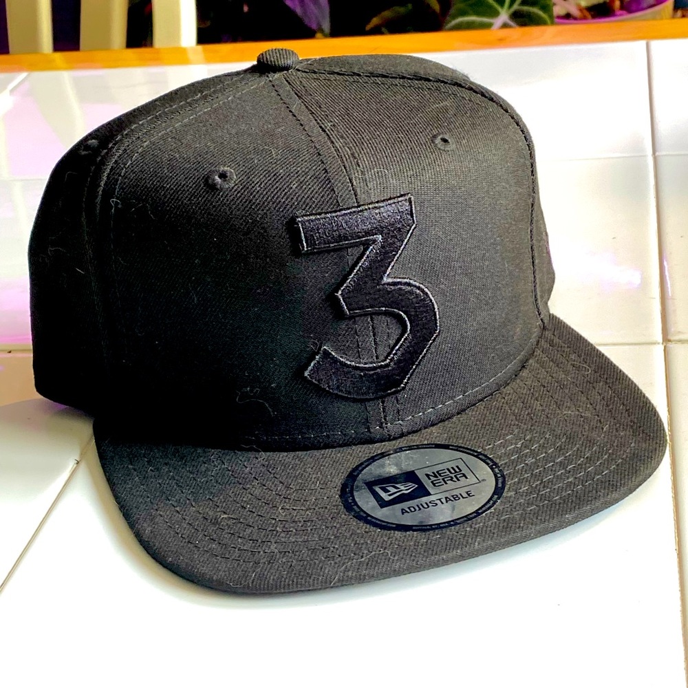 Chance the Rapper 3 logo New Era Flat-bill hat in all black